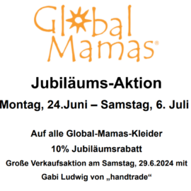 Global Mamas-Sonderaktion vom 24.06.-06.07. – 10% auf alle Kleider